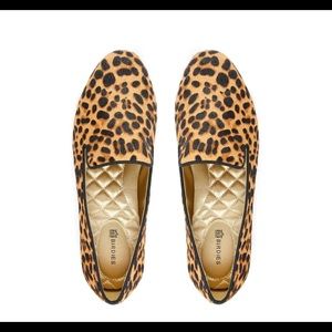 Birdies The Sterling Cheetah Print Calf Hair Loafers 10 NEVERWORN